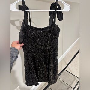 Black sparkly mini dress
